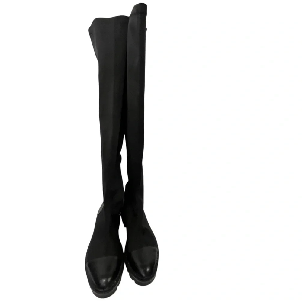 Zara | Tall Lug Soled‎ Boots in Black Size 39 8